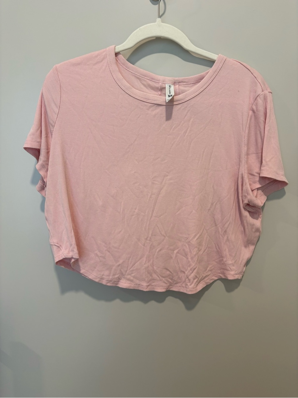 all in motion Pink Short-Sleeve Crop Tee